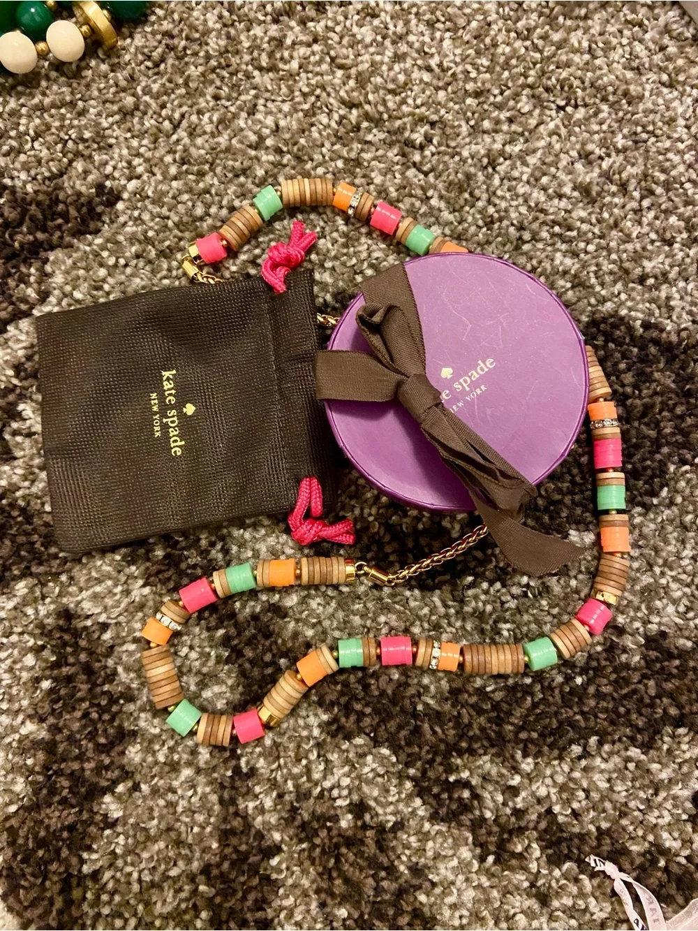 NeOn discs sparkling spacers Kate Spade Mad for Mondrian Necklace